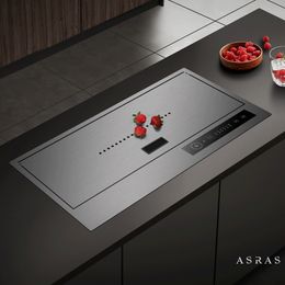 ASRAS Nanometer Handmade Flip Cover Hidden Cup Rinser Kitchen Sinks Ultrasonic Smart Purifying Bar Counter Island Sinks