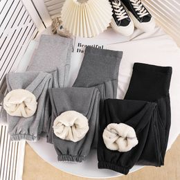 Warm Pants for Pregnant Women Winter Maternity Fleece Leggings Plush Pregnancy Clothes Supporting Abdomen Sport Pants