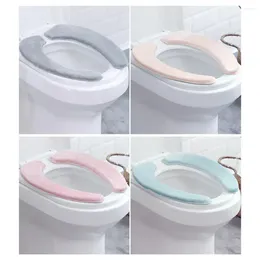 Toilet Seat Covers Easy Installation Cushion Warm Cosy For Winter Thick Washable Self-adhesive Flannel Cushions
