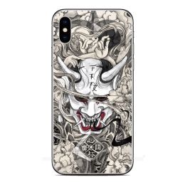 Samurai Oni Mask Cover For HTC U23 U12 Life U20 U11 Desire 21 12 19 20 Plus 10 22 626 12s M9 Nothing Phone 1 One 2 Two 3 Case