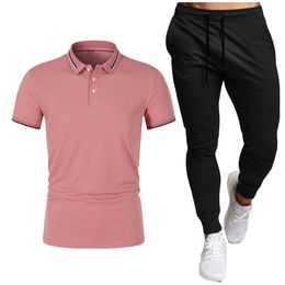 Hot-Selling Summer Cotton T-Shirt Pants Set Casual Brand Fitness Jogger Pants T Shirts Fashion Men'sTracksuit