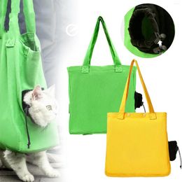 Dog Carrier Pig Strap Cat Tote Bag Multi Functional With Leg Holes For Cats Canvas