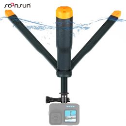 Monopods SOONSUN Floating Tripod for GoPro Hero 12 11 10 9 8 Selfie Stick Akaso Action Camera Pole Monopod Hand Grip Go Pro Accessories