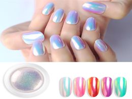 1 Box Mirror Glitter Nail Polish Chrome Pigment Dazzling DIY Salon Micro Holographic Powder Unicorn Nail Art Decoration Manicure275907489