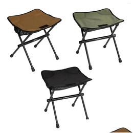 Camp Furniture Cam Folding Stool Collapsible Seat Foldable Footstool Chair For Drop Delivery Sports Outdoors Camping Hiking And Otazu