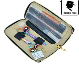 JP440C Rainbow Colourful Cutting Scissors and Thinning Scissors Professional KitsHair ScissorsShears for Hairdresser55INCHLZS07971675