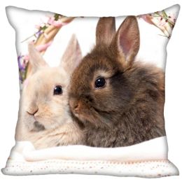 Animal Rabbit Pillow Case For Home Decorative Pillows Cover Invisible Zippered Throw PillowCases 40X40,45X45cm