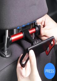 For Car Rear Pillow Phone Holder Multifunctional Lazy Rotating Vehicle Seat Headrest Back Tablet Mounting Bracket Stand9568011