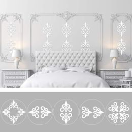 10pcs 3D Mirror Wall Stickers Hollow Reflective Mirror Stickers Acrylic Removable Decals Self Adhesive Art Murals Home Decor