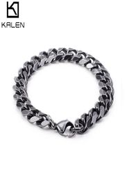 Retro 316 Stainless Steel Brushed Link Chain Bracelets For Men Biker Matte Hand Chain Wrist Wrap Bracelets Cheap Jewelry8330013