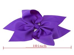 DROP 10 Inch Large Grosgrain Ribbon Bow Girls Hairpins Big Bowknot Hair Clips Hair accessories 30pcs211W70927602836035