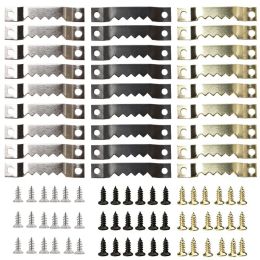 100pcs Metal Hook Set Saw Tooth Stable Photo Frame With Screws Multi Functional Hanging Easy Instal Home Decorative Tools