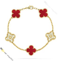 Jewellery Designer for Women Classic Van Clover Bracelet & Diamond Titanium Steel Bracelets 18K Gold-Plated Never Fading Non-Allergic, Gold/Silver/Rose, Store/21417581