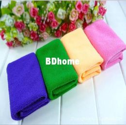 Whole 10pcs lot Microfiber Water UltraAbsorptive Bath Dry Towel For Dog Pet 2 sizes to Choose Mix Colors9282064