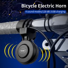 Bike Bell Charging Speaker USB Recharged Mini Bicycle Horn 4 Modes Bike Ring Bell Bicycle Accessories for Electric Scooter Parts