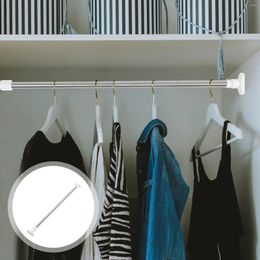 Shower Curtains Clothes Rail Adjustable Curtain Rods Wardrobe Punch-free Tension Pole Towel Nail-free Extendable Drying Closet Rack