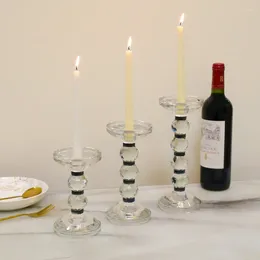 Candle Holders Modern Simple Crystal Candlestick Decoration Romantic Candlelight Dinner Props Table