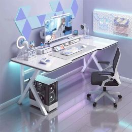 Modern Desktop Computer Desks Home Office Desk Furniture Bold K Legs White Gaming Desk Simple Bedroom Home Student Study Table