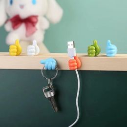 10PCS Hand-shaped Rubber Holder Glasses Cable Power Cord Charging Line Self Adhesive Mini Hook Car Storag Organiser Gadget