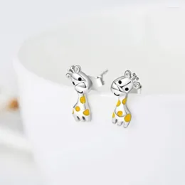 Stud Earrings CAOSHI Delicate Animal Female Sweet Girl Accessories Fashion Giraffe Shape Design Jewellery Young Lady Fancy Gift