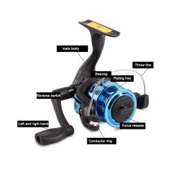 Ultralight Fishing Reel Gear Ratio 5.2:1 Spinning Reel With 60m Fishing Line Portable Angling Supplies