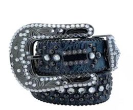 Women Rhinestone b simon belt for Mens Silver Shiny Diamond Fashion Crystal Ladies Waist Jeans4603197