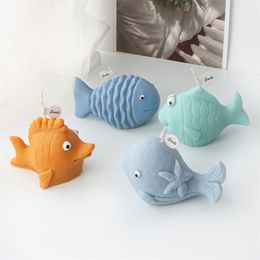 Unique 3D Silicone Mould Snubs Tailed Dolphin/Planktonic Clownfish/Wavefish/Billfish Candle Moulds Office Ornaments