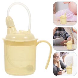 Disposable Cups Straws Accessories Drinking Cup Disabled Patient Sippy Mug Portable Feeding Practical Straw Lid