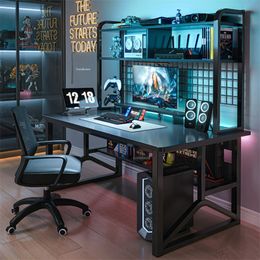 Modern Desktop Computer Desks with Bookshelf Home Furniture Office Table Gaming Desk Creative Reading Desk Gamer Table for live