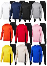 Artı Boyut 3x Erkek Sonbahar Kış Jogger Suit Kalın Polar Takipler Sıradan Pul Bakan Hoodies Pantolon İki Parça Set Kıyafetleri Siyah Sportsw3107335