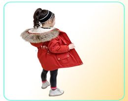 5 6 8 10 12 Years Old Young Girls Warm Coat Winter Parkas Outerwear Teenage Outdoor Outfit Children Kids Fur Hooded Jacket 2109165576186