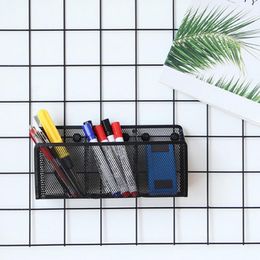Magnetic Pencil Holder Home Mesh Basket Mesh Pen Case Desktop Container for Desktop Kitchen Refrigerator Blackboard Pen