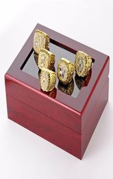 Fine SuperBowl FootballCowboys Championship Rings Wood Box Set Jewellery men039s rings 5pieceset Souvenir Men Fan Gift 2020 whol1284391