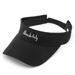 Visors Ball Caps Sun Visor Cap for Men Ladies Beach Pool Head Sun Visors with Text Black Pink White Embroidery Blank Plain Design 24412