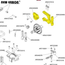 NEW ENRON Aluminium #ARA320468 #ARA320469 Channel Lock Secure Motor Mount for RC Cars ARRMA 1/8 6S OUTCAST NOTORIOUS KRATION