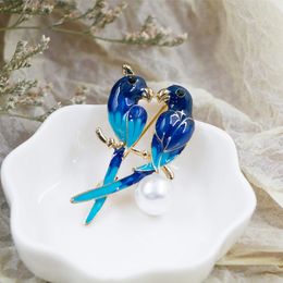 New Cute Animal Series Owl Flower and Bird Personalised High-end Oil Drop Brooch