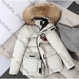 Канадское зимнее пальто густое теплое мужское вниз по парке, ручка для шваров, открытая утолщенная мода