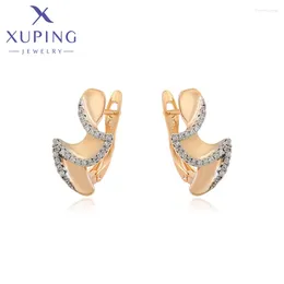 Hoop Earrings Xuping Jewelry Arrival Fashion Gold Color Earring For Women Girl Gift X000757908