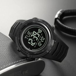 SKMEI Multifunctional World Time Compass Countdown Sport Watches Men Back Light Digital Wristwatch 50M Waterproof 3 Alarms Clock