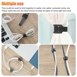 Reusable Fastening Cable Management Ties 6 in Cable Ties 50Pcs Cable Straps Wire Adjustable Cord Organiser for Home Office