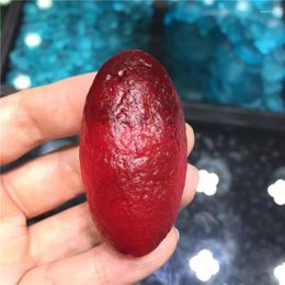 Decorative Figurines 52g Red Moldavite Czech Meteorite Impact Glass Natural Rough Stone Bead Crystal Energy