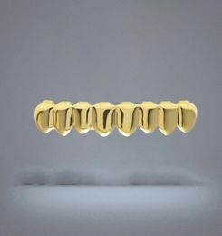 Grillz Dental Body Drop Delivery 2021 Mens Gold Grillz Set Fashion Hip Hop Jewelry High Quality Eight 8 Top Tooth Six 6 Bottom T802136215