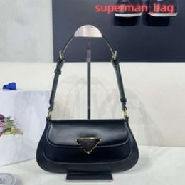 Pa2024 New Lacquer Leather Underarm Bag Handbag Single Shoulder Bag Triangle Label Fashion Versatile Bag