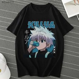 Women's T-Shirt Anime Hunter X Killua Zoldyck T Shirts Men/women HXH T-shirt Casual Plus Size Streetwear Summer Men Clothing TopsL2403