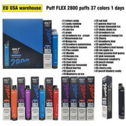 Top 2% 5% 0% PUFF FLEX 2800 Puffs Disposable Bars Vape Pen 850mAh Battery 8ML Cartridge Pre Filled E Cig Cigarette Vaporizer Portable Vapour Devcice