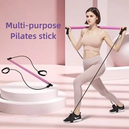 Pilates Bar Kit with Resistance Band Full Body Workout Shaping at Home Gym Yoga and for Women Men 240410