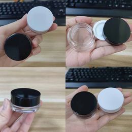 50pcs 5g Empty Cream Jar Cosmetic Makeup Pot Transparent Container Small Sample Bottle For Eyeshadow Lip Balm Nail Cusosmized