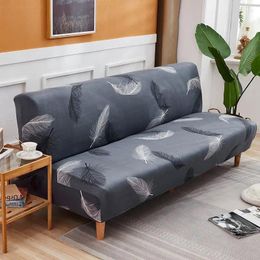 Chair Covers Modern Armless Folding Sofa Bed Cover Plaid Elastic Futon Large Seat Slipcovers Bedspread For Living Room Without Arms