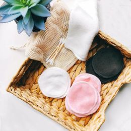 Towel Reusable Cotton Pads Make Up Remover Eye Rounds Bamboo Terry Velour Charcoal Face Cloth Cleasing Wipes With Washable Laundry Bag