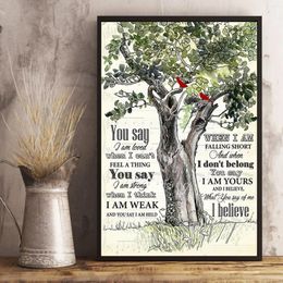 Wall Stickers Posters And Prints Living Room Nordic Watercolor Painting Vintage Paper Art Tree For Home Decor Stick